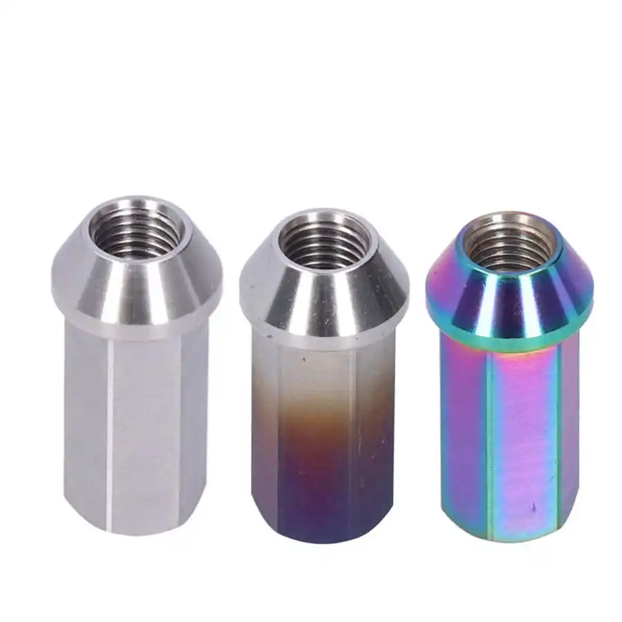 20pcs Wheel Lug Nuts M12x1.5 / M12x1.25 / M14x1.5 / 1/2-20 Thread 45mm Height T304 Stainless Steel for Car Modification