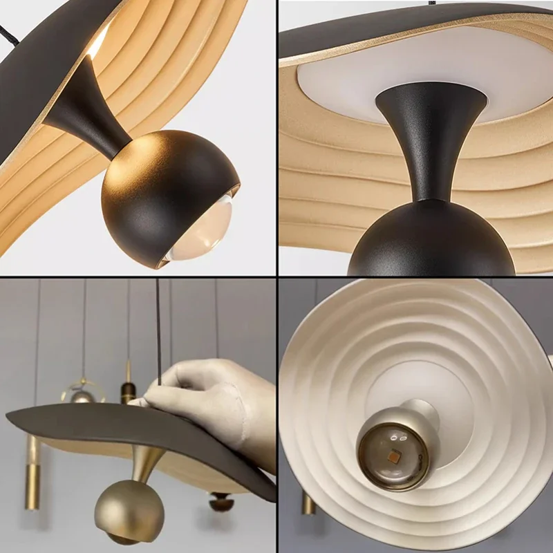 SANDYHA Nordischer moderner Deckenleuchter, höhenverstellbar, LED-Beleuchtung für Esszimmer, Schlafzimmer, Heimdekoration, kleiner Kronleuchter