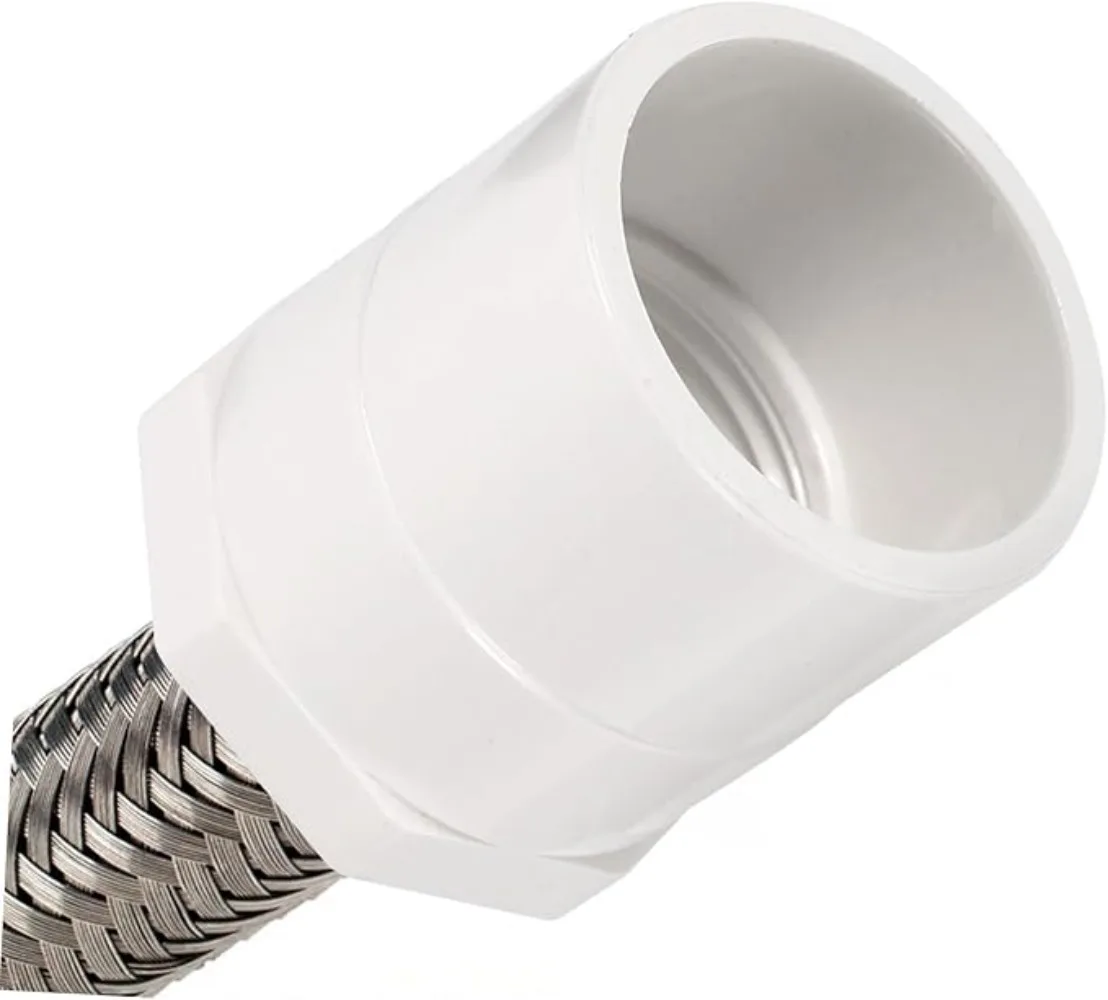 

2 шт., белый прямой соединитель из ПВХ для садового ирригационного соединения водопроводной трубы, наружная и внутренняя резьба 1/2 "1,5"