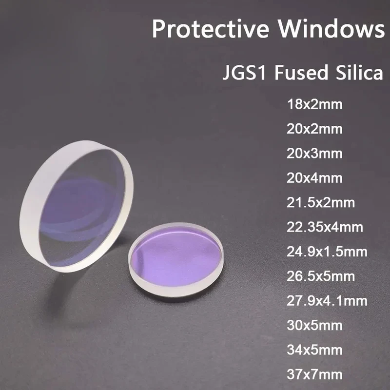 

YH Glass Laser Protection Lens/Protective Windows Dia18/20/22.35/24.9/25.4/26.5/27.9 /28 For Fiber Laser Cutting Machine