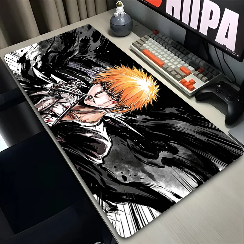 Cool anime Mouse Pad Notbook PC Gamer Mouse Mat BLEACH Rubber Keyboard Pad NonSlip Computer Desk Mat Gamer Extended MousePads