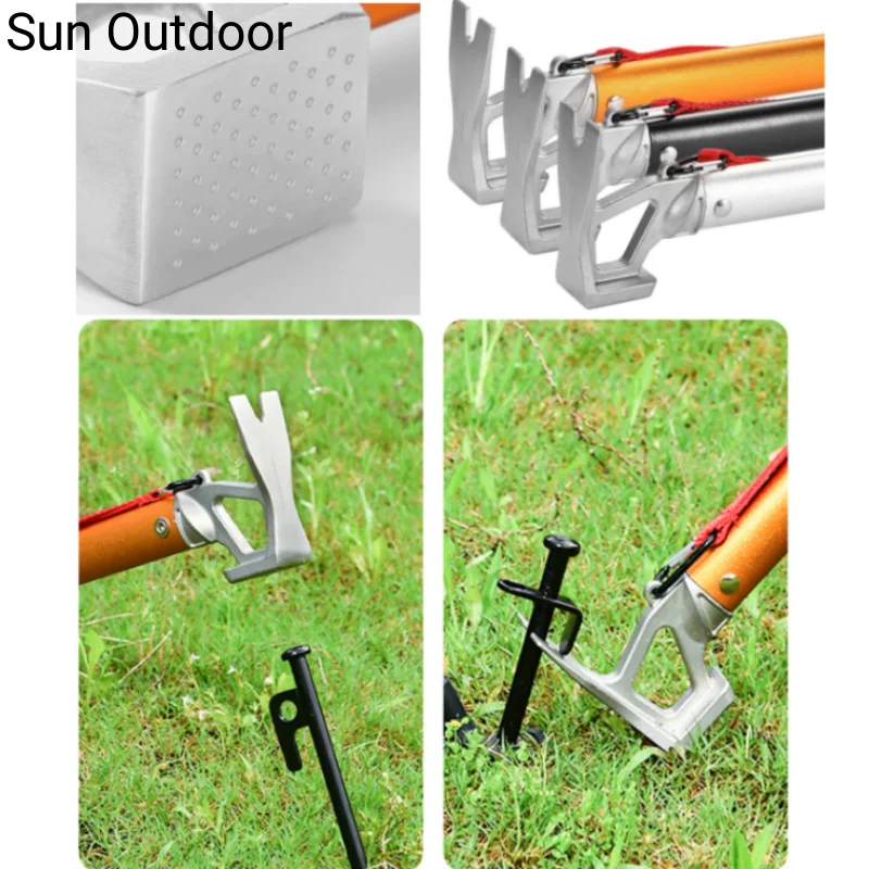 

Tent Nail Hammer Outdoor Lightweight Nail Remover Aluminum Alloy Handle Stainless Steel Canopy Ground Nail Hammer Utility Tool