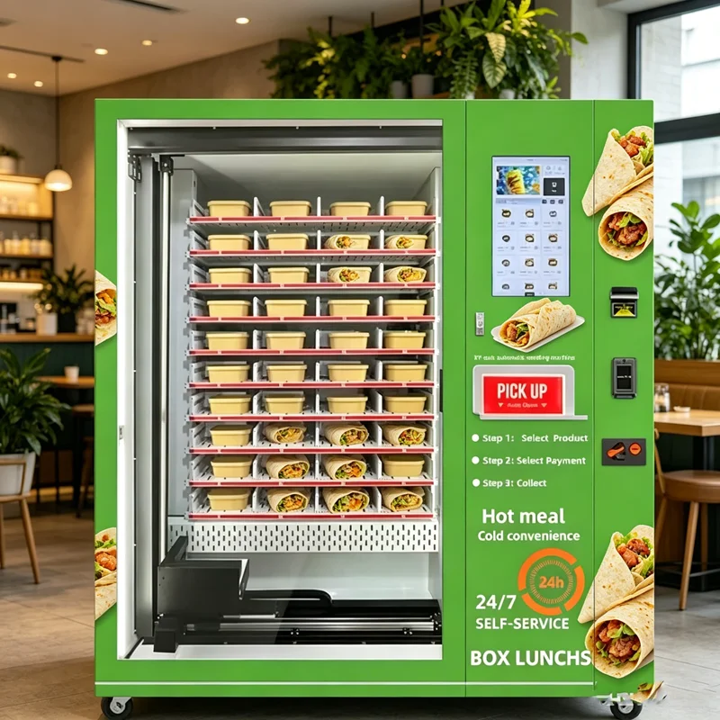 Commercial Hot Food Vending Machine Fully Automatic Hot Meal Vending Machine Lunch Box Vending Machine for Bussiness Customized