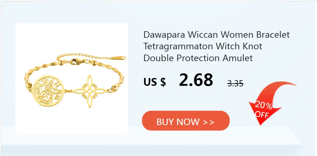 Dawapara Witch Knot and Metatron Pendant Necklace Wicca Good Luck Protection Talisman Stainless Steel Mystical Spiritual Jewelry