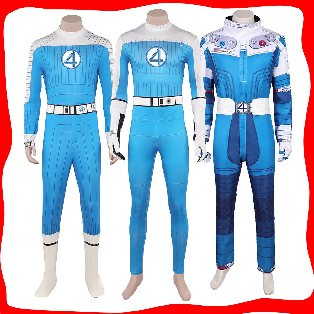 

2200, фантастический костюм для косплея из фильма Cos Four Human Torch/The Thing для мужчин, мужской синий комбинезон, карнавальный костюм на Хэллоуин