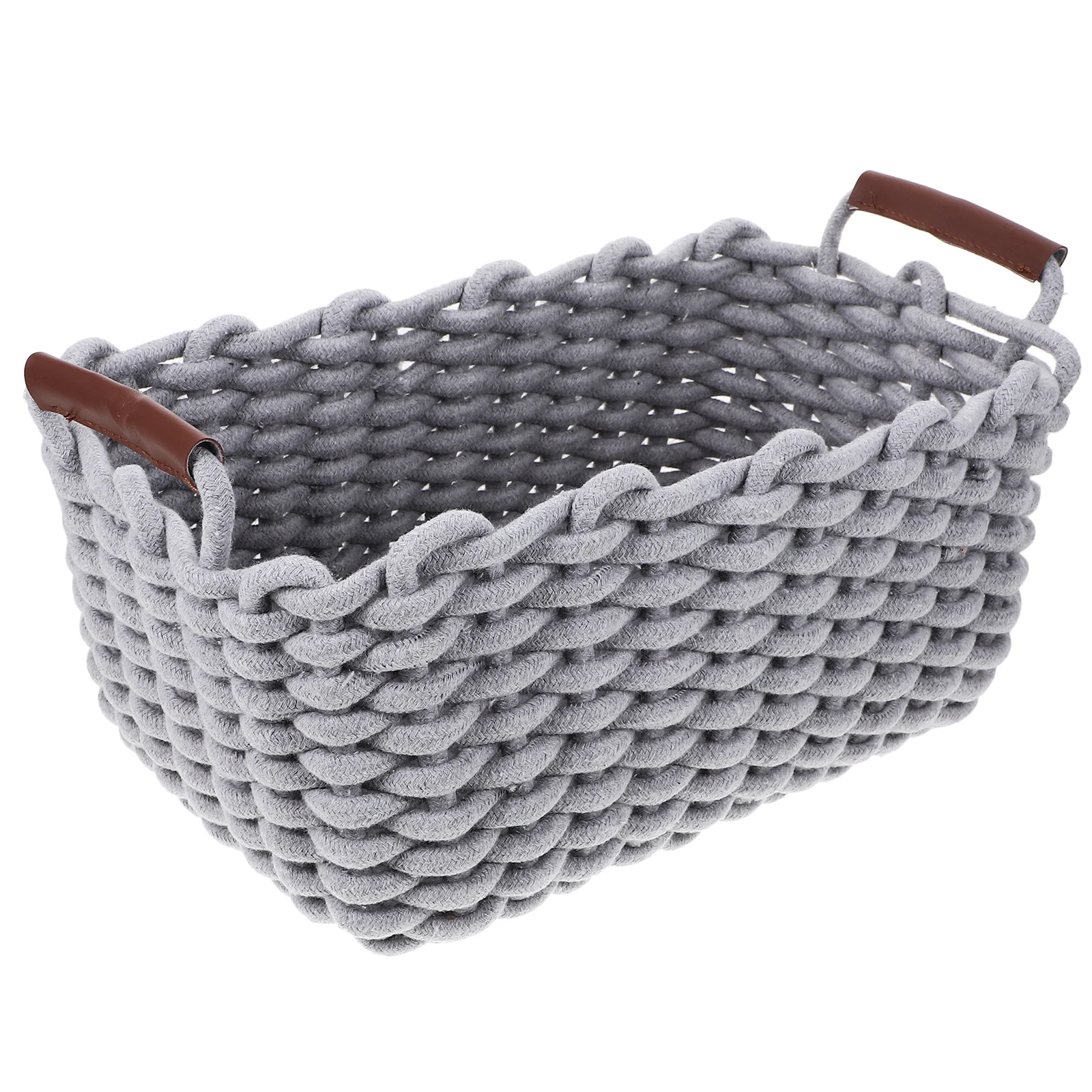 

Large Cotton Rope Storage Basket Woven ganizer Box for Cosmetics Snacks Keys Desktop Home Clothes Toys Sundry Container Nursery