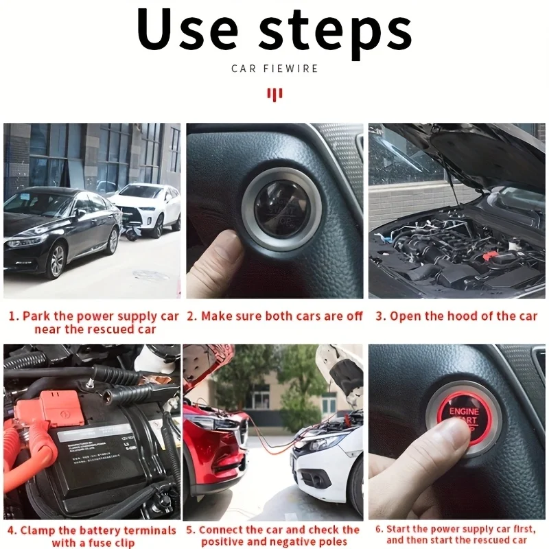 2/4-meter autobatterij jumperkabel autostartkabel gebruikt om dode of low-power batterijen te starten aansluitkabel oplaadgereedschap