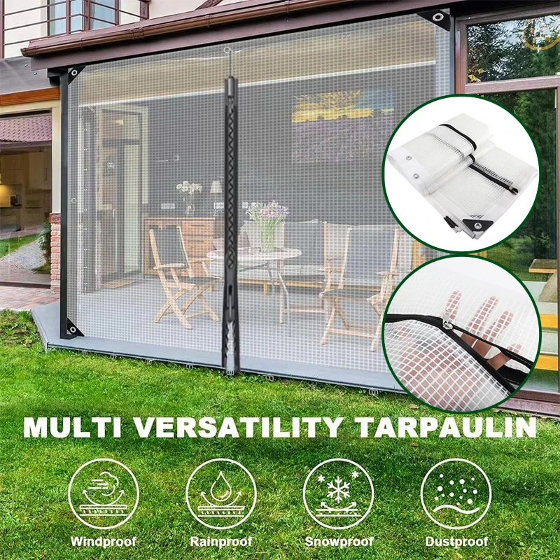 

Изготовленный на заказ водонепроницаемый полиэтиленовый сетчатый брезент с застежкой-молнией, уличная полиэтиленовая сетка, непромокаемая ткань, прозрачная дверная занавеска, непромокаемая ткань для конфиденциальности