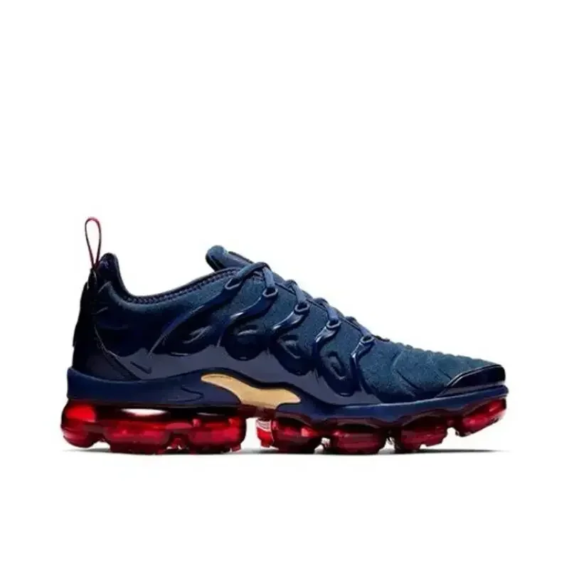 Nike Vapormax Plus TN Men Running Shoes Fashion Air Cushion Non-slip Comfortable Casual Sports Sneakers Navy Red 924453-405