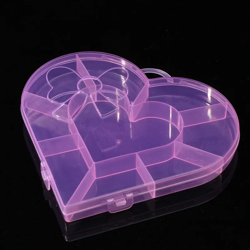 Pink Cartoon Love Storage Box Multi Design Nail Beads Diamonds Rhinestone Charms Case New Nails Art Organizer Storage Box
