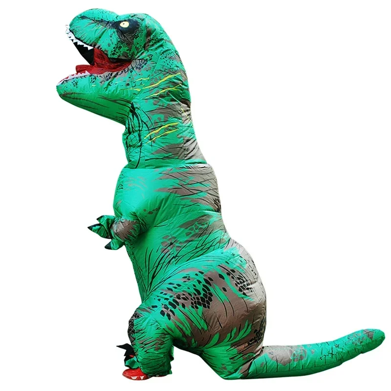 EE01 Inflatable Dinosaur Costumes T-Rex Cosplay Anime Blow Up Party Halloween Costume For Woman Man Child Adult Kids Mascot&0Ww
