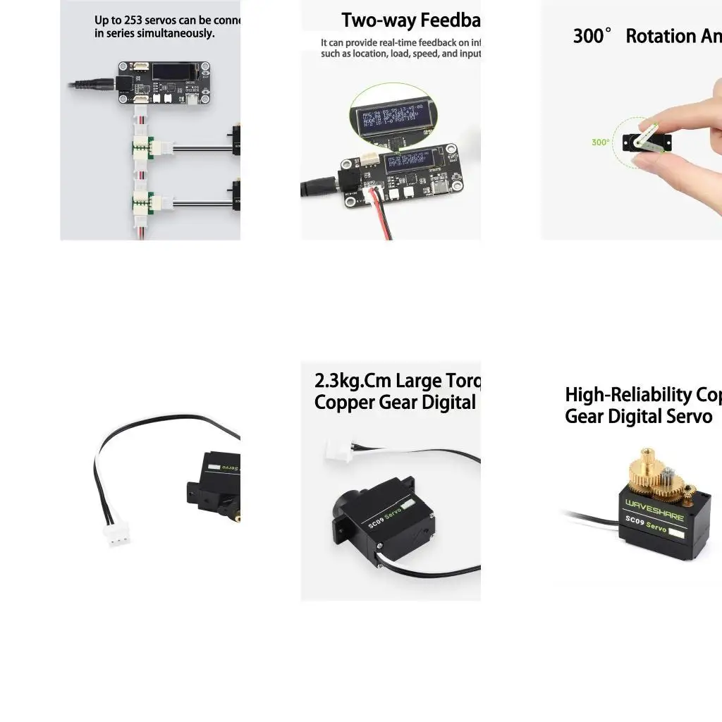 Y1UB High Quality Copper Teeth Design SC09 Servo Compact and Lightweight Design with Fast Response Speed for Robotics