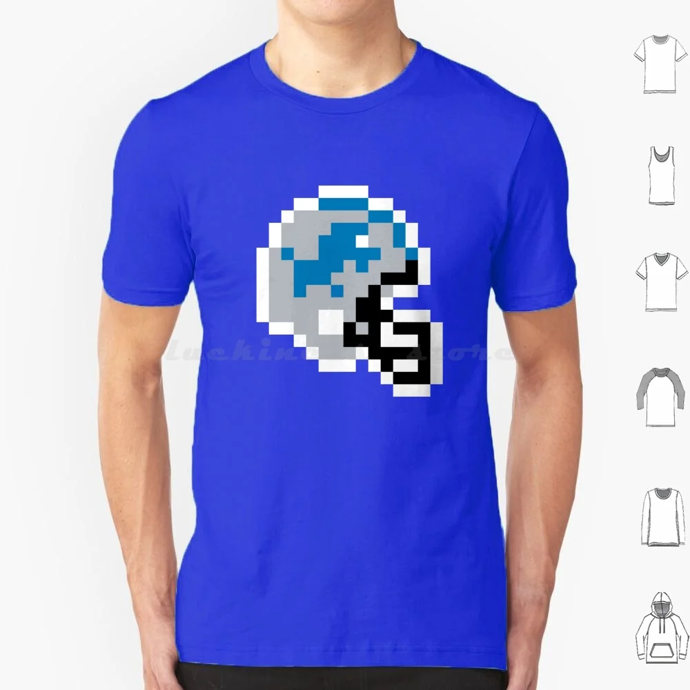 ( 8-Bit Football Helmet Only ) T Shirt Cotton Men Women DIY Print Football Retro 8 Bit 8 Bit Tecmo Sports Vintage Matt Barry