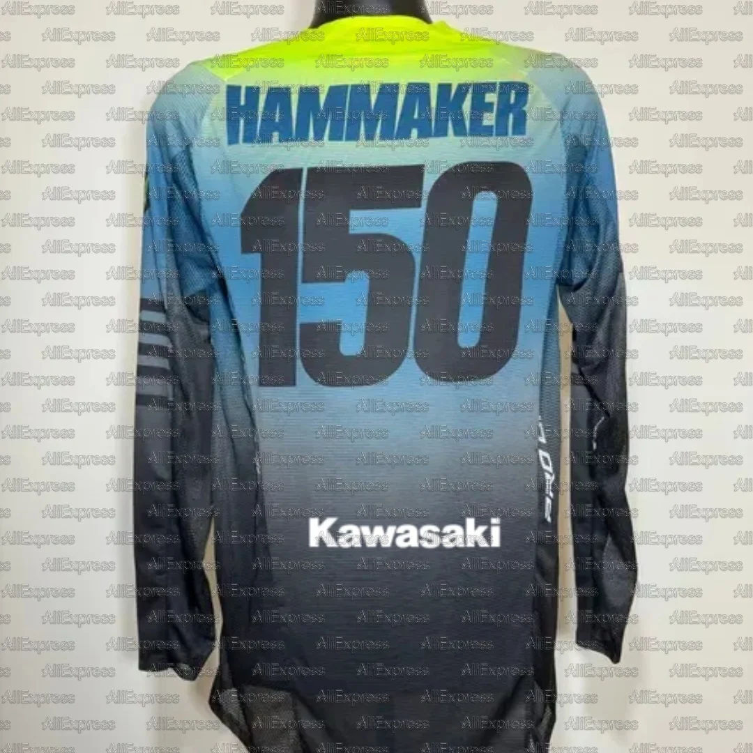 

Kawasaki Motorcycle Racing Team Long Sleeve T-shirt Seth Hammaker #150 Jersey Sports Motorcycle T-Shirt Adult's Clothing Tops