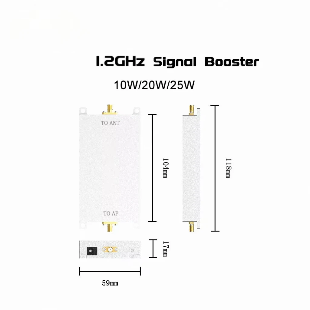 EDUP AB035 Ripetitore di segnale 1.2GHz 10W Ripetitore di segnale wireless Ripetitore WIFI 1170-1280MHz Plug and Play Ampia gamma di ingresso