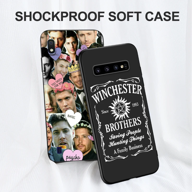 Black tpu Case For Samsung galaxy j1mini J3 J5 J7 2015 2016 2017 PRIME NEO Supernatural Jared Padalecki