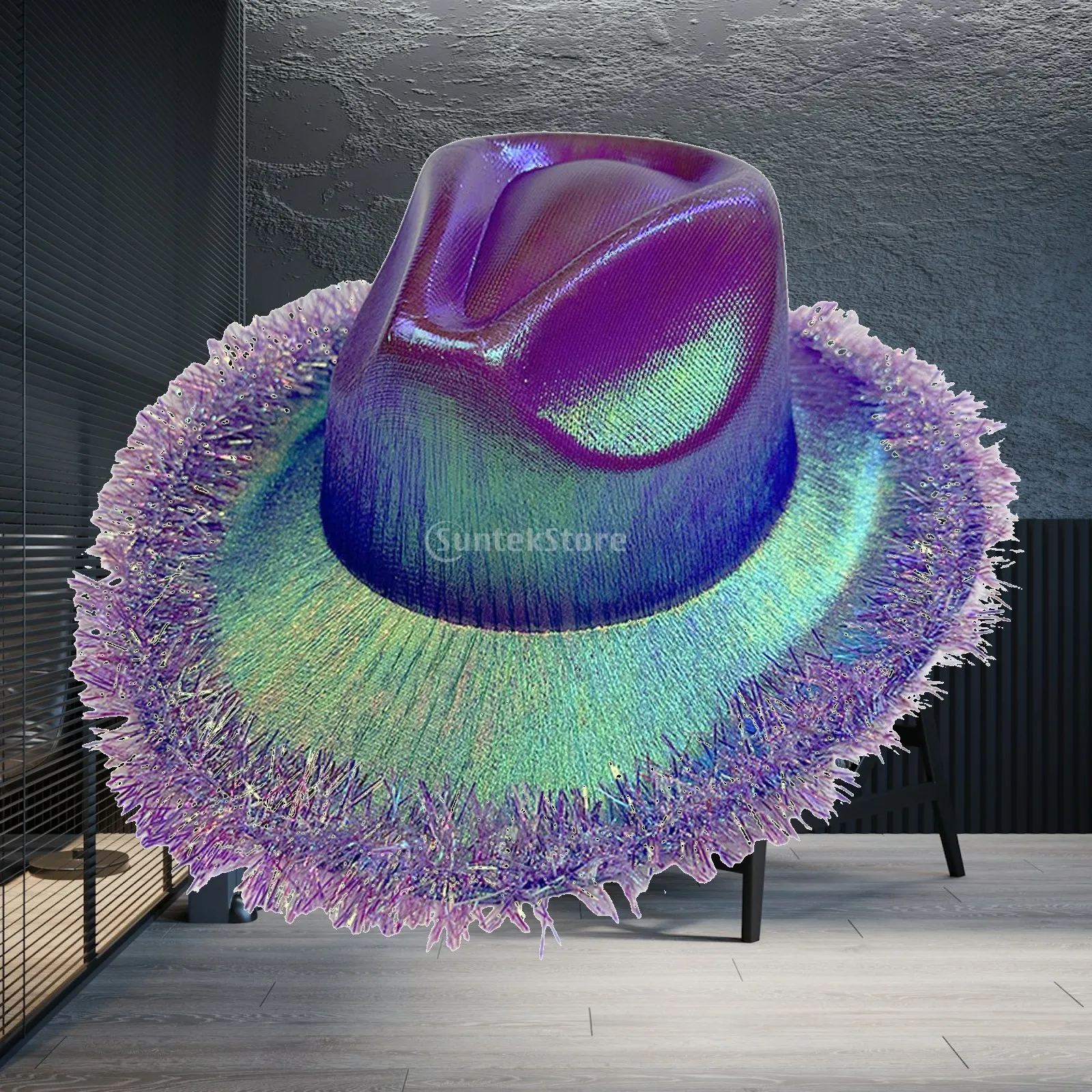 Cowboy Hat, Glitter Cowgirl Hats, Dress up Decorative Breathable Headwear Sun