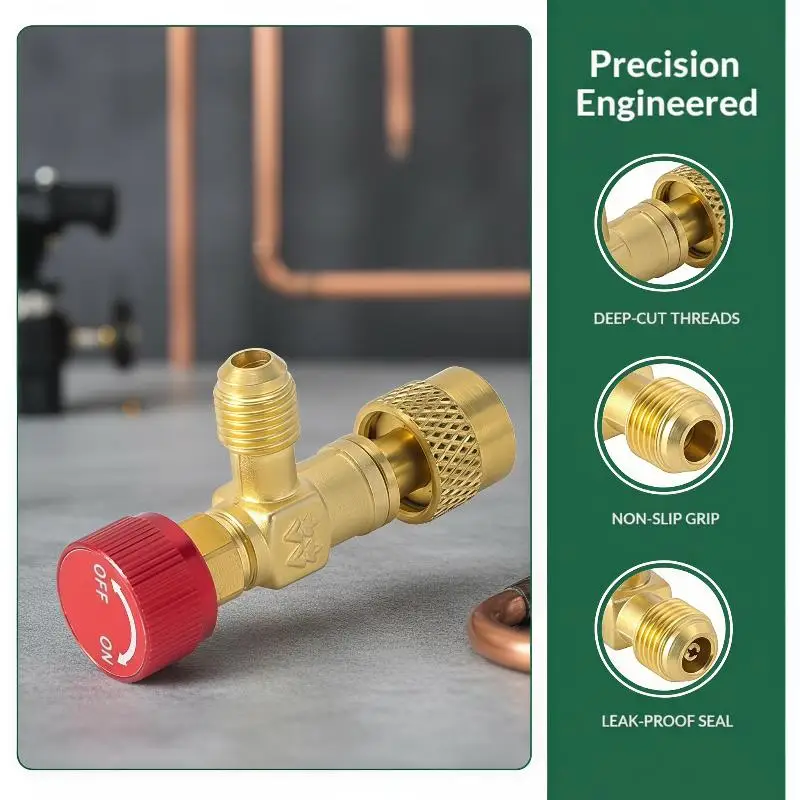 HS R410a R22 Air Conditioning Safety Valve Adapter Professional Refrigeration Tool for AC Technicians