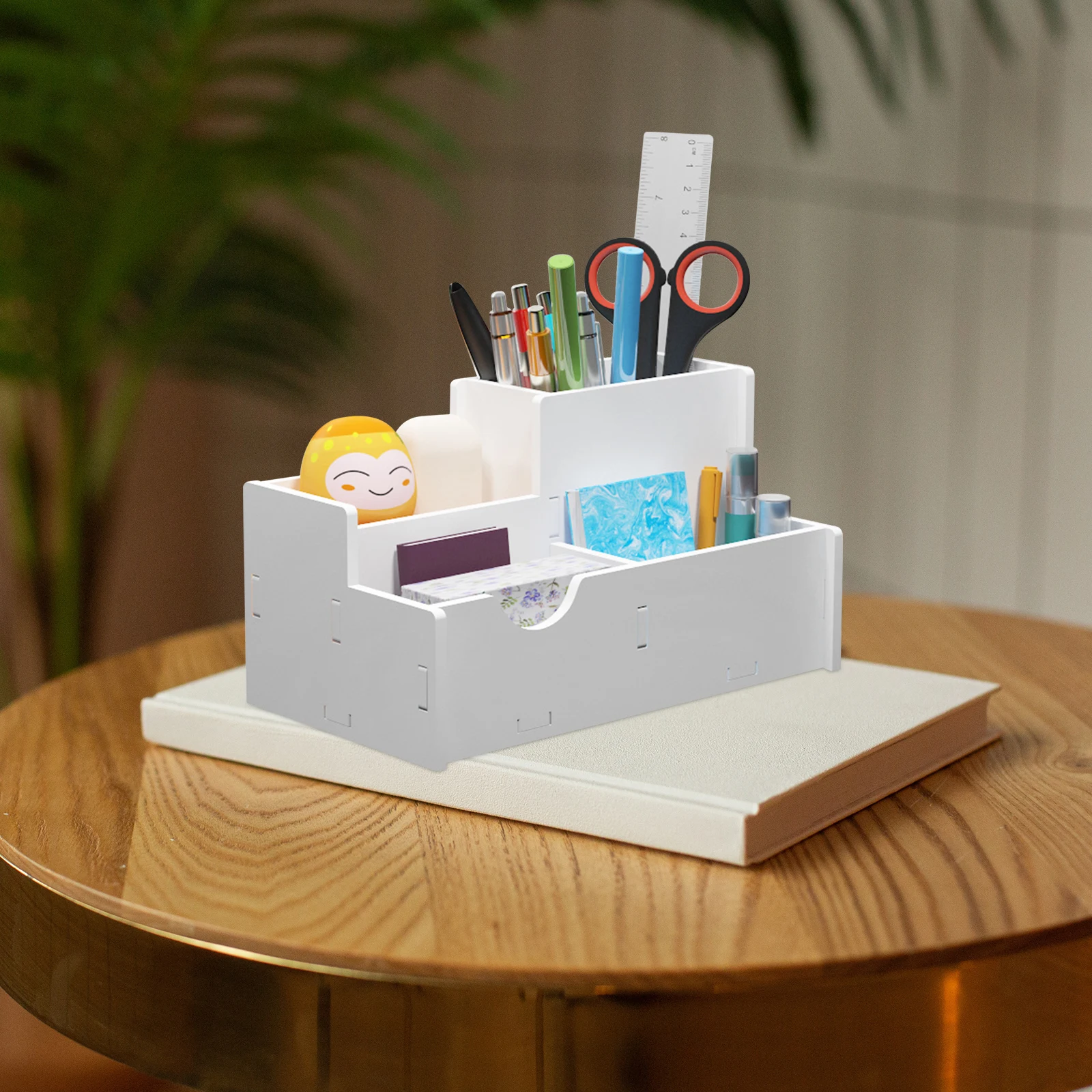 

Pencil Holder Desk ganizer Storage Box PVC Material Pen Cup Stationery Tidy Office Accessories Household Sundries