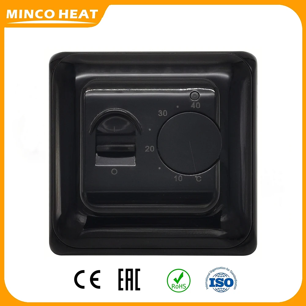Minco Heat Manual Underfloor Heating Thermostat 220V 16A 5~40°C Temperature Controller
