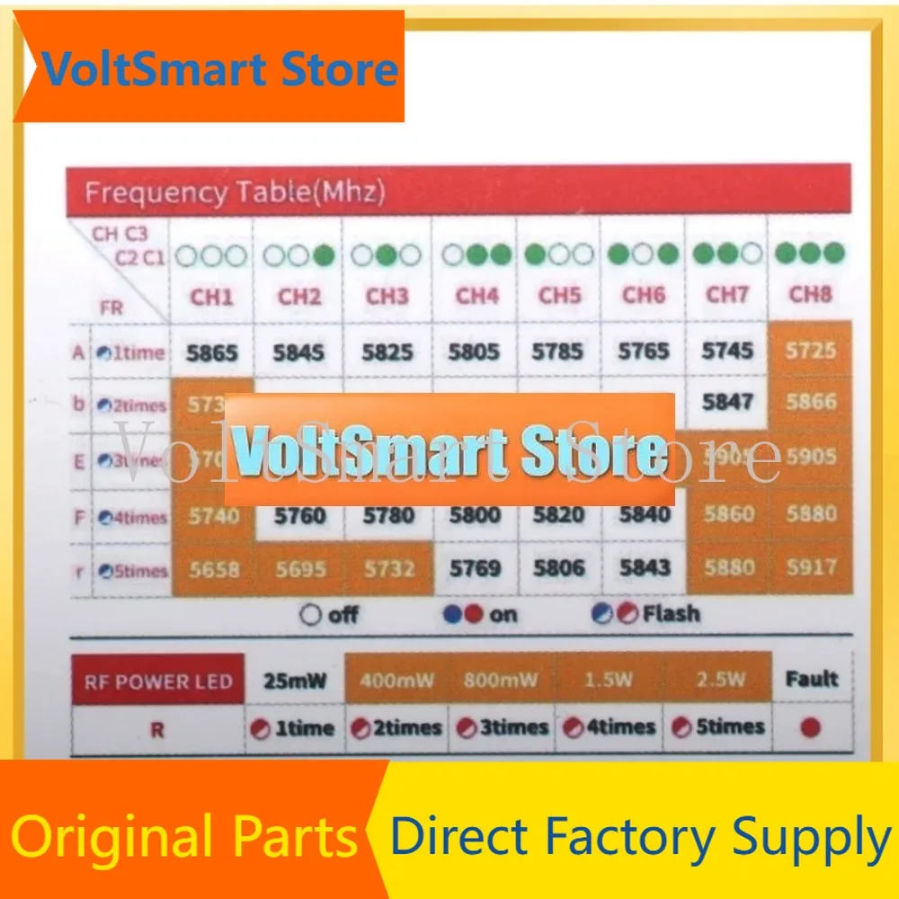 VoltS5.8G 2.5W 2-6S LIPO FPV VTX 40CH,0-25-400-800-1500-2500mW Suitable For FPV Freestyle Long-distance DIY Parts