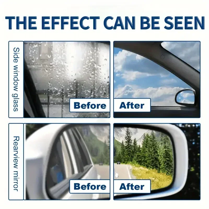 120 مللي مجموعة أدوات إزالة فيلم الزيت الزجاجي للسيارة بدون أثر للزجاج الأمامي ومرآة منظف سريع الوضوح استعادة تفاصيل السيارة الأساسية