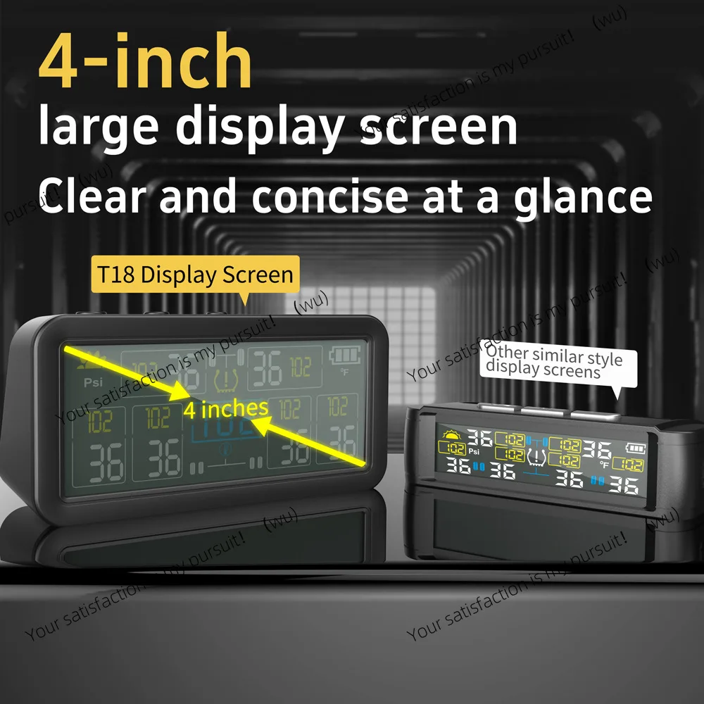 

T18 Мониторинг давления в шинах 6-колесная версия TPMS Минивенное давление в шинах RV Давление в шинах