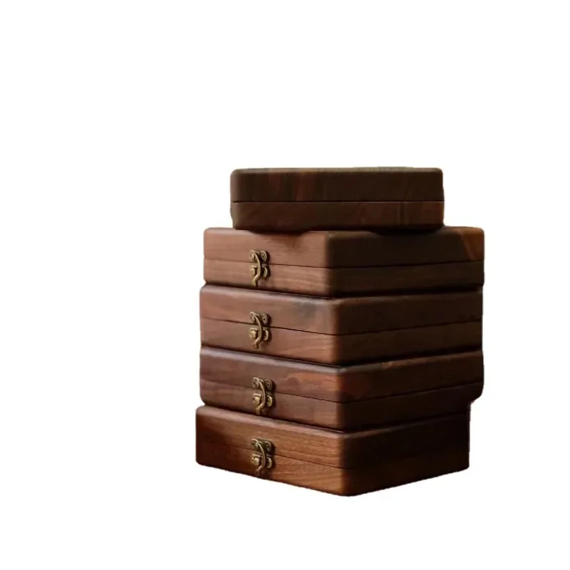 Creative Black Walnut Essential Oil Storage Wooden Box Flip Type Essential Oil Lipstick Display Box