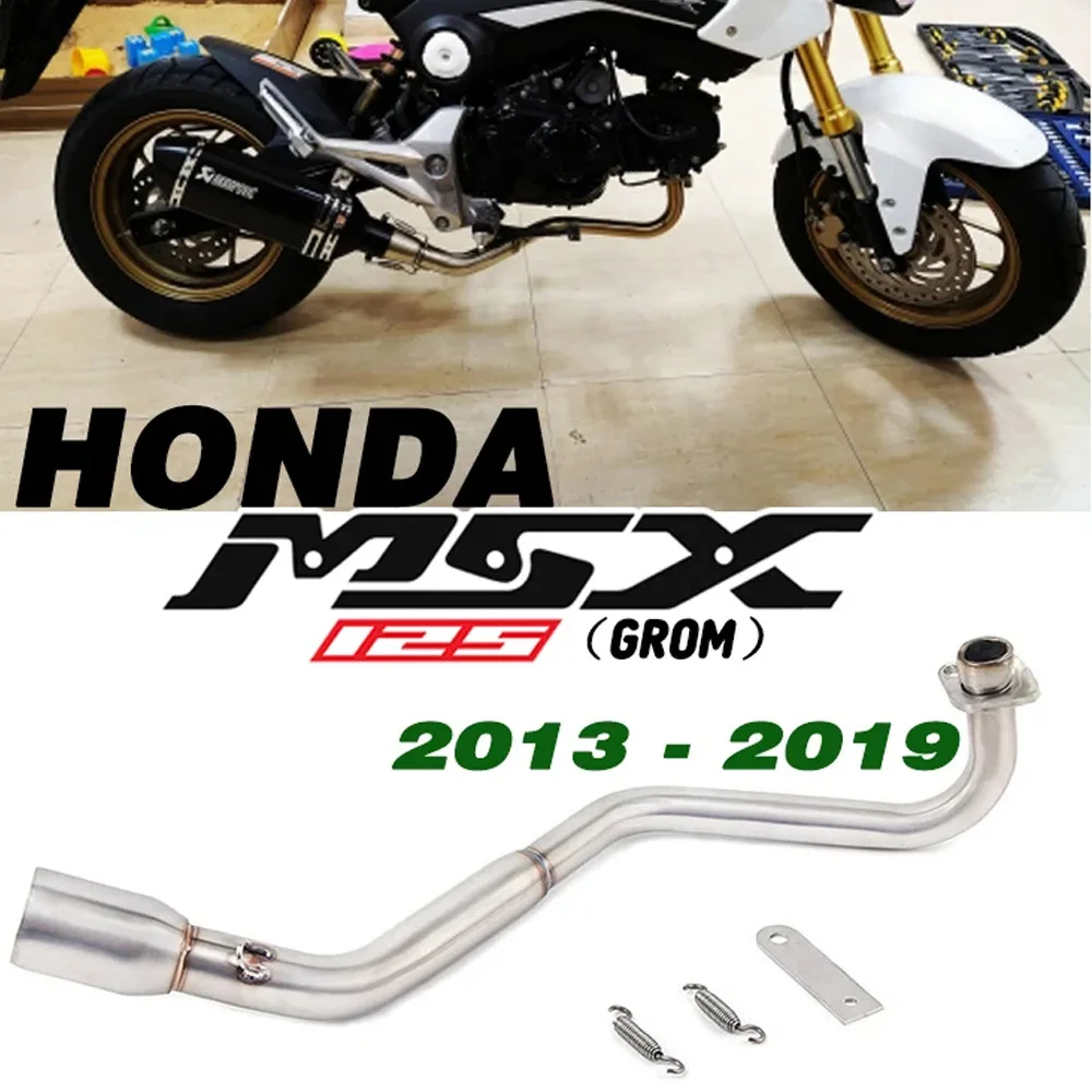 オートバイの排気マフラーコンタクトミドルミドルパイプホンダグロム-m3-msx-125-msx125-スリップオン-2013-2019