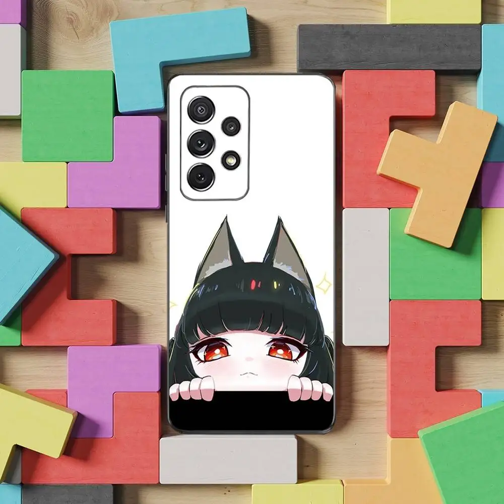 حافظة هاتف ZZZ H-Hoshimi M-Miyabi لهاتف سامسونج S25، S24، S23، S22، S21، S20، S10، Ultra، Plus، Lite، FE، غطاء أسود من السيليكون الناعم