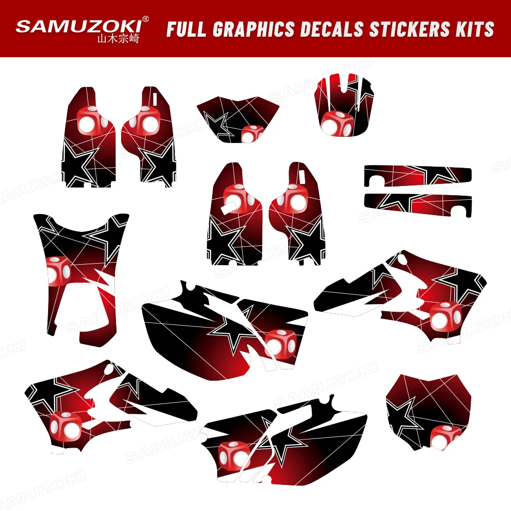 For Yamaha WR250F WR450F WRF250 WRF450 WR 250F 450F Off-road motorcycle background full-cover body graphic decal sticker kit