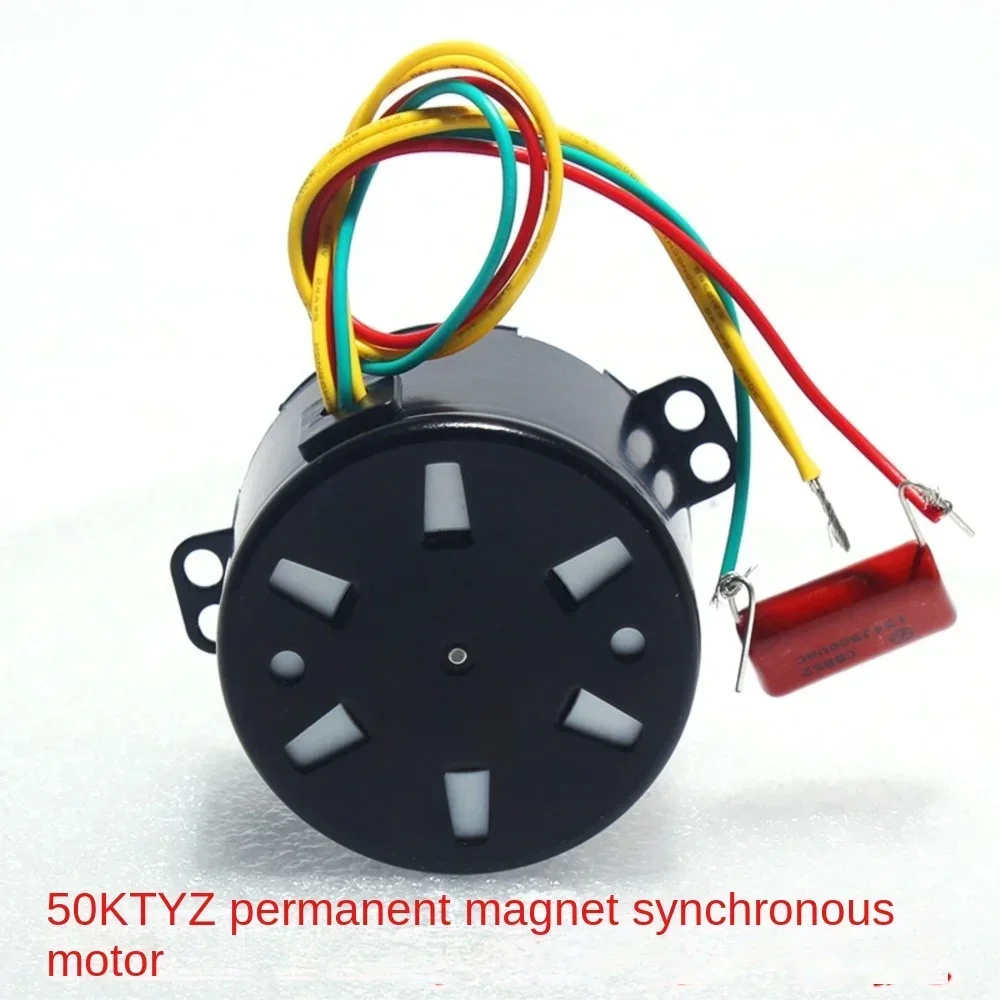 6W 50KTYZ AC Permanent Magnet Synchronous Motor Low Speed Motor Forward Reverse Gear Slow Speed Micro Motor 220V