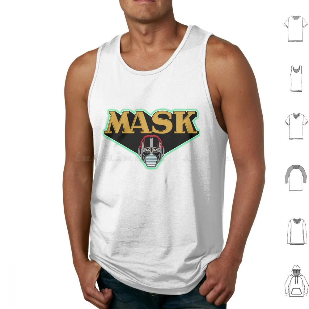 Mobile Armored Strike Kommand M. A. S. K. Tank Tops Print Cotton Mobile Armored Strike Kommand Vintage 80s Retro
