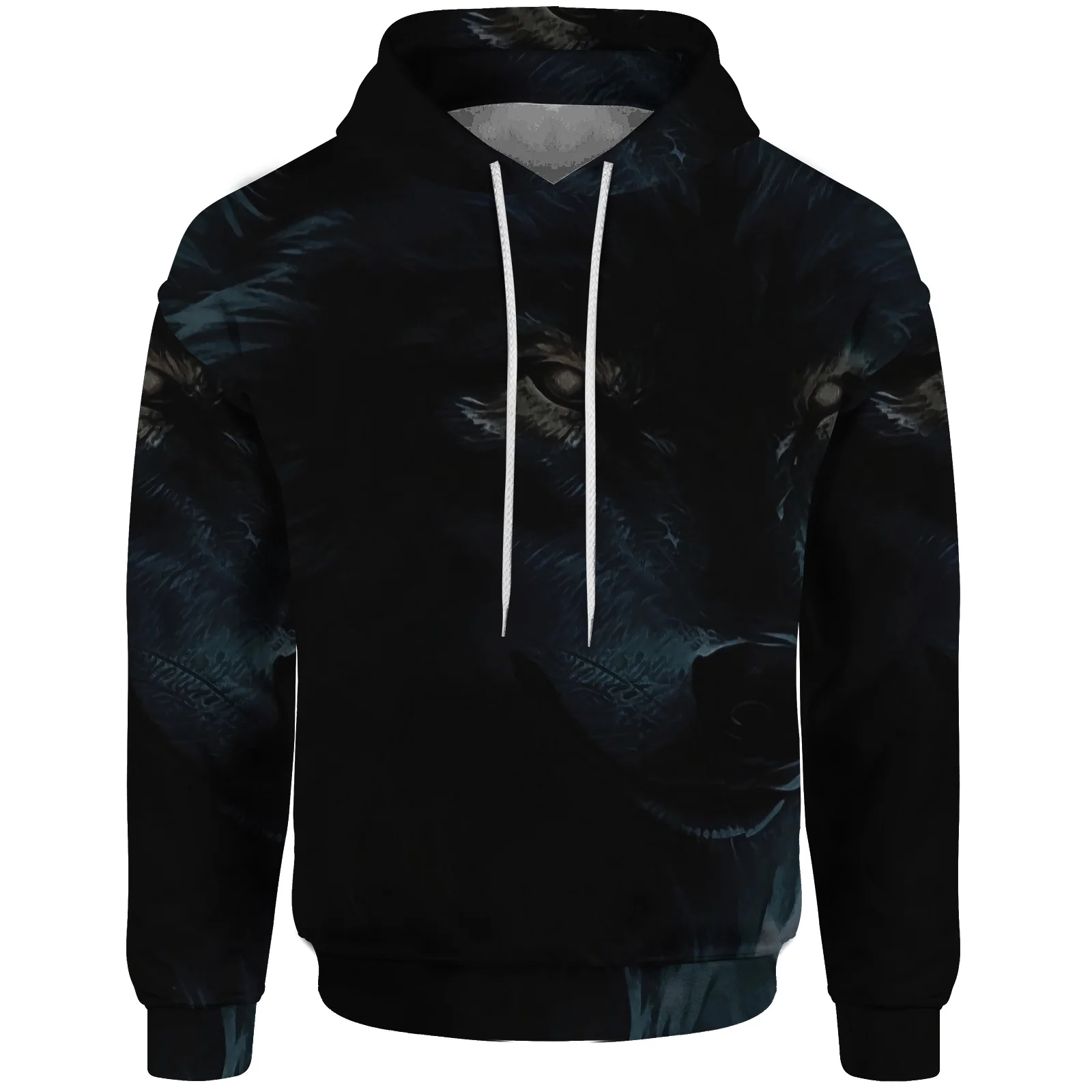 Men's Hoodie for Men  Wolf Pattern Tops 2024 New Unisex Hoodies Autumn Sweatshirts 3D Printing Comfortable and Trendy Tops