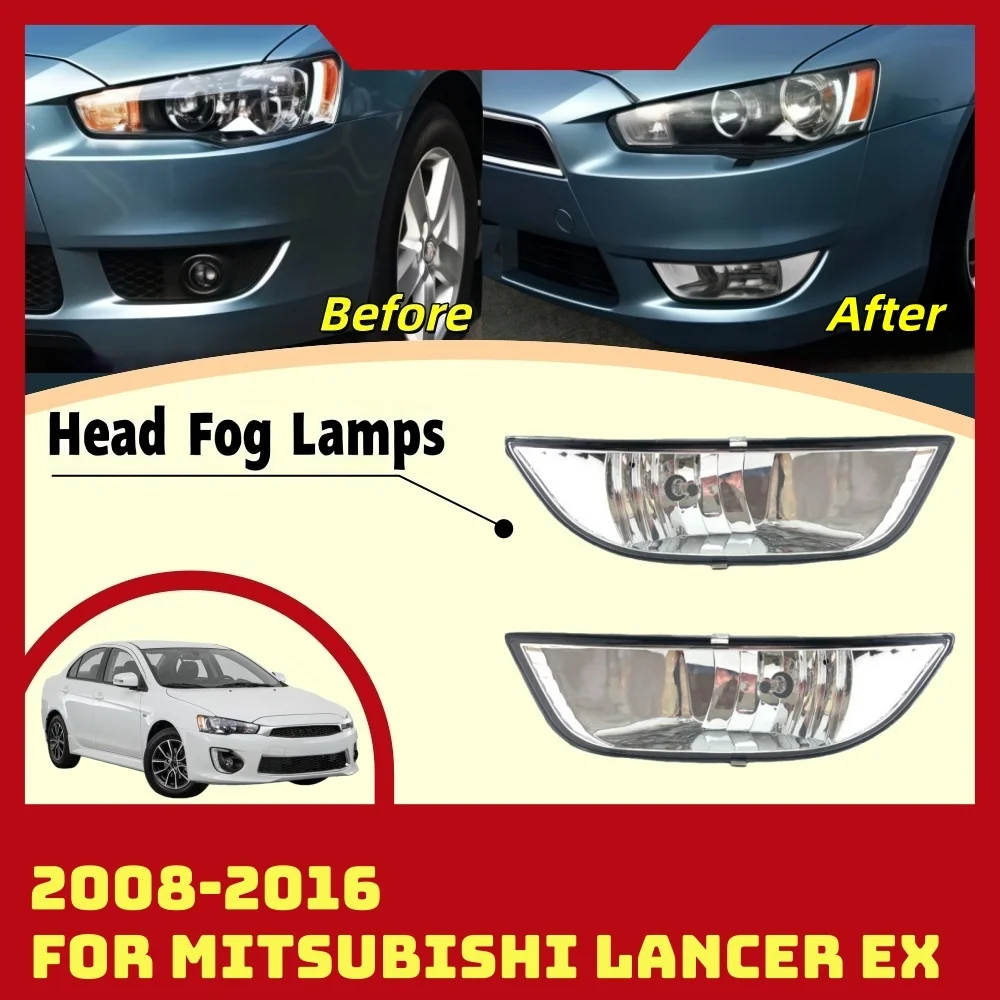 

Head Fog Lamps For Mitsubishi Lancer EX 2009 2010 2011 2012 2013 2014 2015 2016 Car Modification Accessory ABS Plastic Upgrade