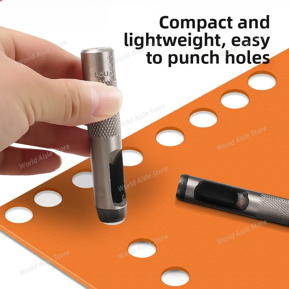 15-Piece Multi-Function Hole Punch Set - Belt & Leather Round Hole Punch, Hardware Tool