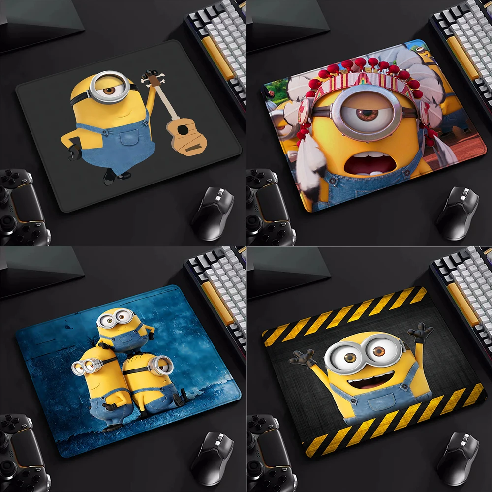 Cute Funny Cartoon M-Minions Gaming Mouse Pad XS Small Mousepad For PC Gamer Desktop Decoration Office Mouse Mat Deskmat Rug