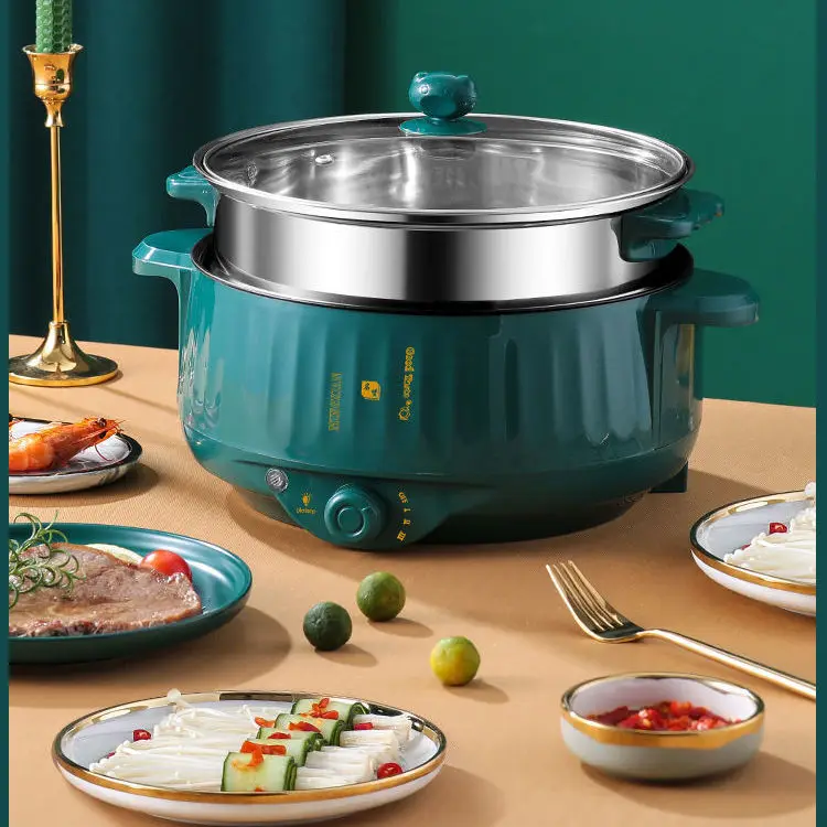 

Multipurpose 2.2L/3.7L Electric Cooking Pot With Steam And Home Use Rice Cooker 2L For Dormitory Electric Frying Pan