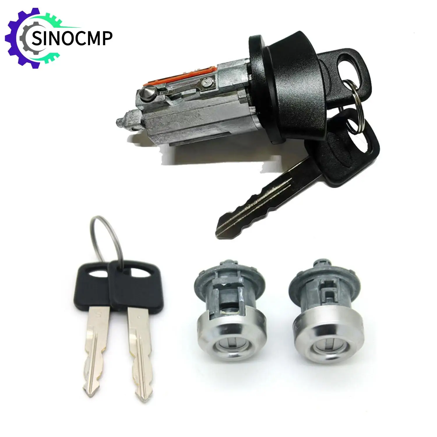 Auto Ignition & Door Lock Cylinder Set W/ 2 Keys 707624 703362 for Ford F250 F-250 XL Flotillera Super Duty 2005-07 Repair Parts
