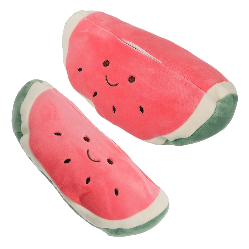 

2Pcs Car Tissue Holder Cute Cartoon Fruit Design Portable Tissue Box for Auto Interior Space Saving Organizer for Home and
