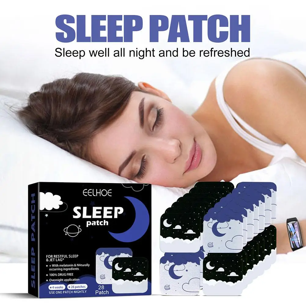 Sleep Aid Patch Headache Sickness Dizziness Treatment Anti Stress Help Sleeping Brain Relax Nerve Soothing Sticker 28Pcs