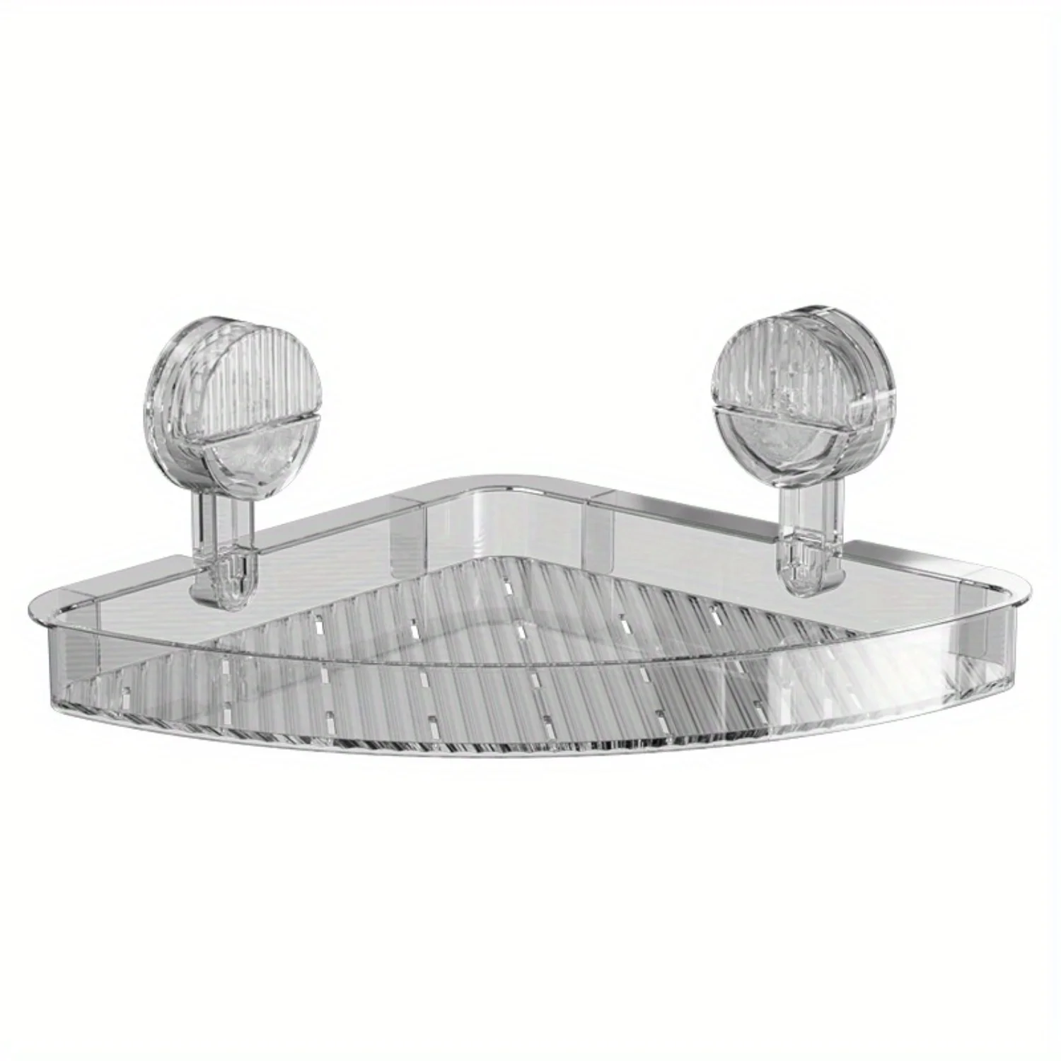 

1pc Triangle Corner Rack - Space-Saving Wall Mounted Shower Caddy with Suction Cup, Punch-Free Installation, and Adjustable She