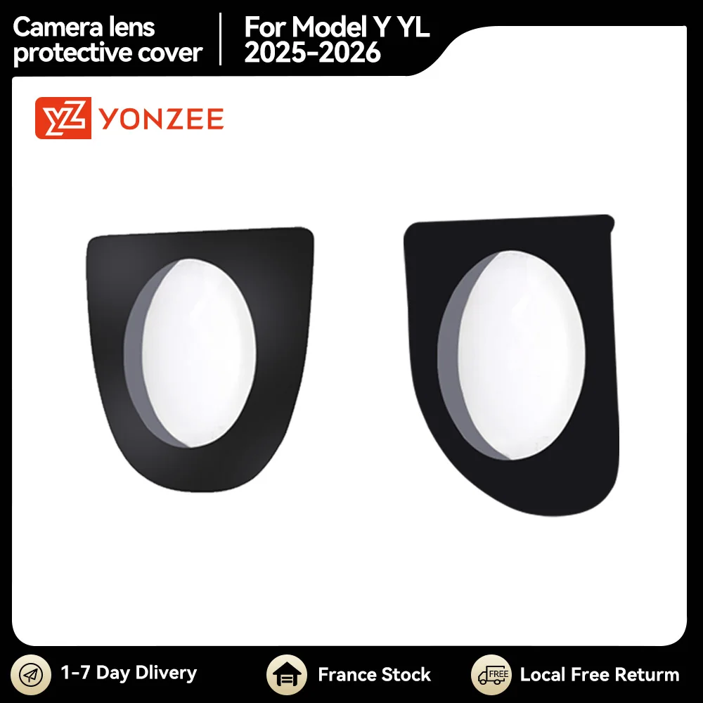 YZ Pour Tesla Model Y YL Juniper 2025-2026 Protection d'objectif de caméra de pare-chocs avant et arrière, anti-rayures, anti-taches