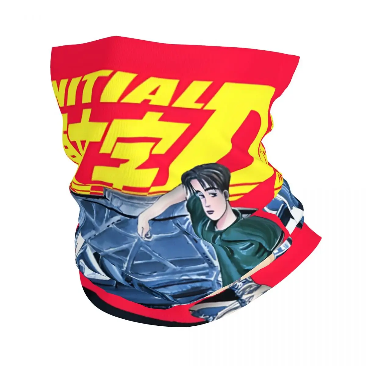 Funny Bandana Neck Gaiter Motorcycle Club I-Initial D Face Mask Balaclava Riding Unisex Adult All Season