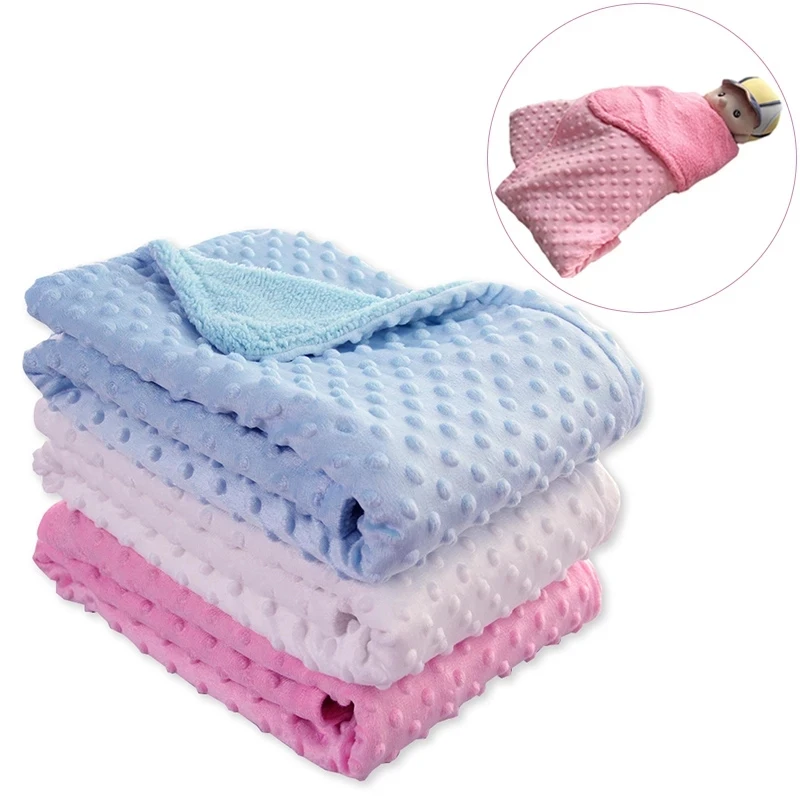 100X70cm Baby Blankets Fleece Warm Newborn Infant Swaddling Wrap Blankets Toddler Boy Nap Blanket Kids Girl Bath Blankets Towel