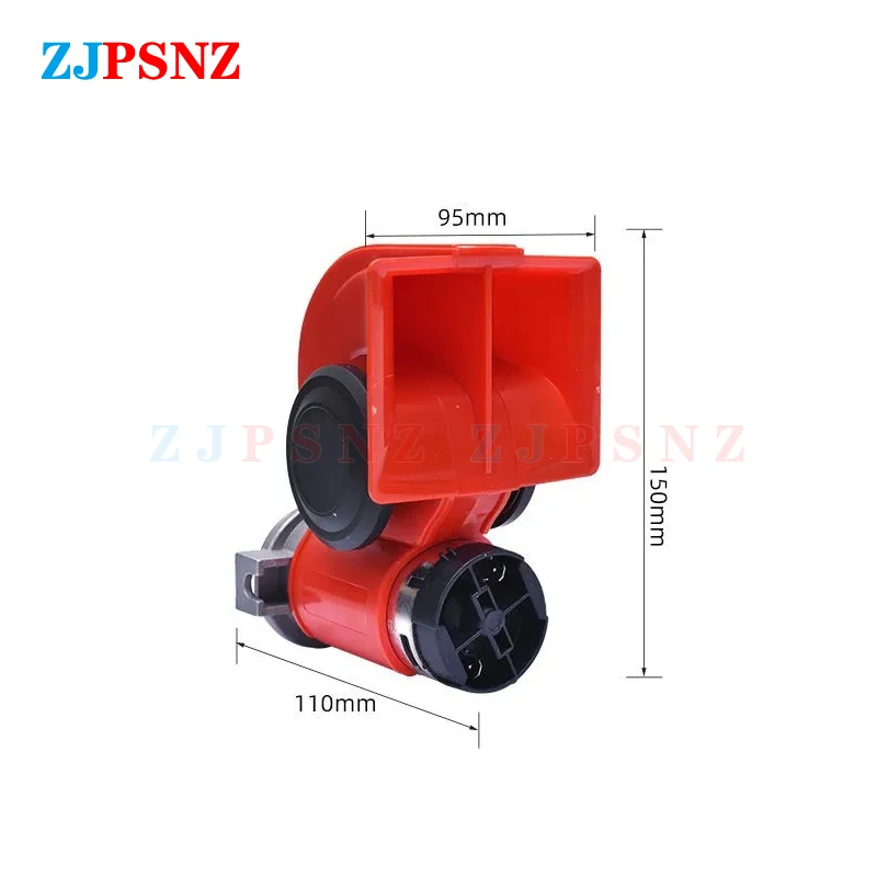 12V 24V Auto Twin Dual Tone Compact Air Hupen Kits für PKW LKW LKW Geländewagen Wohnwagen Boot Twin Twin Tone Super laut wasserdicht – Detail 2