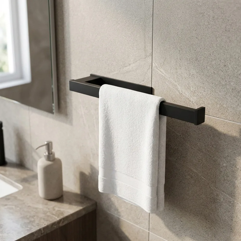 T304 Stainless Steel Wall Mounted Towel Bar with Brushed Nickel Finish Optimized for Space Saving and Organized Towel Storage