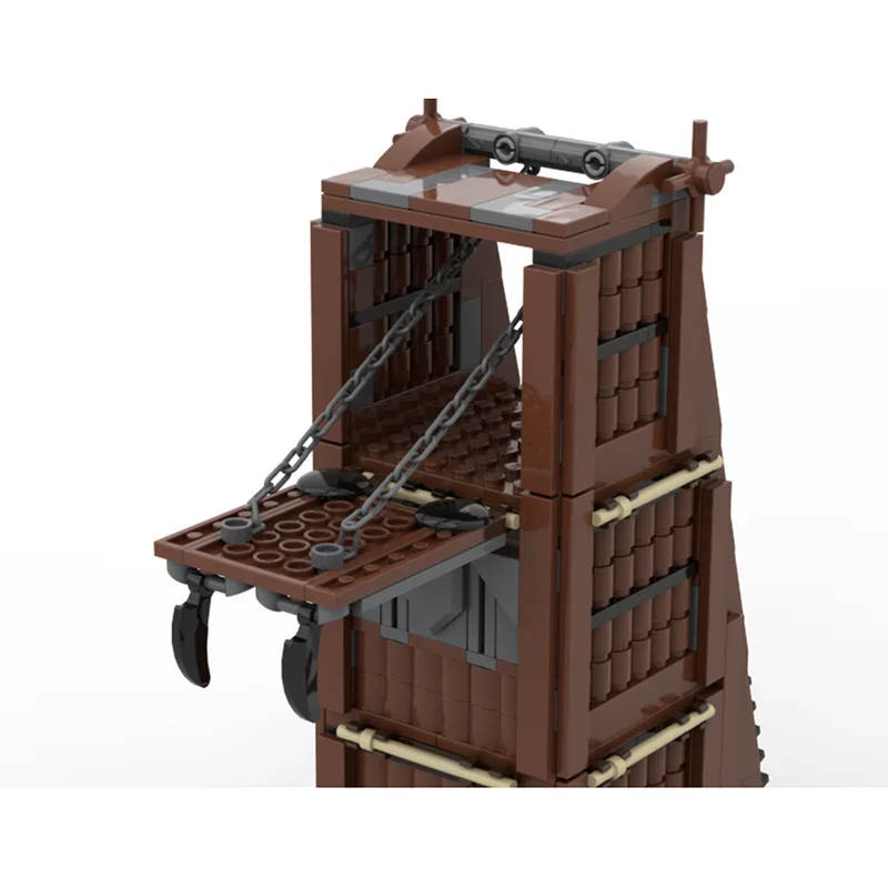 中世の城モデル Moc ビルディングブロック中世包囲タワー技術モジュラーレンガ DIY 組立建設おもちゃギフト