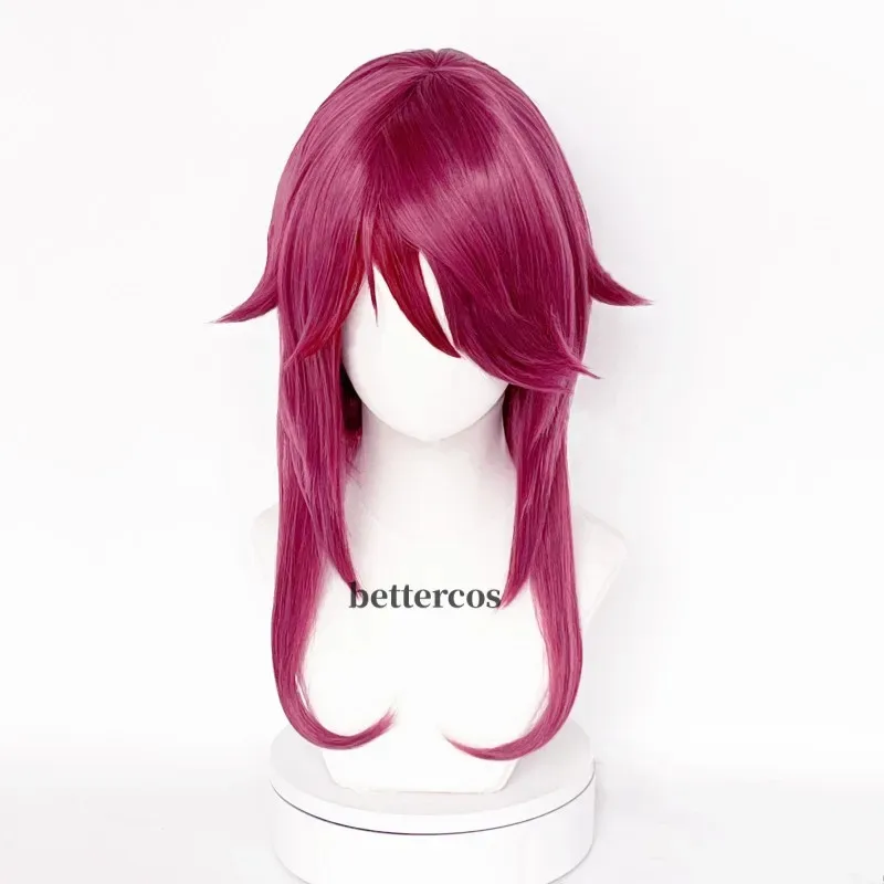 

ff34Rosaria парик для косплея, имитация фуксии, термостойкие синтетические парики