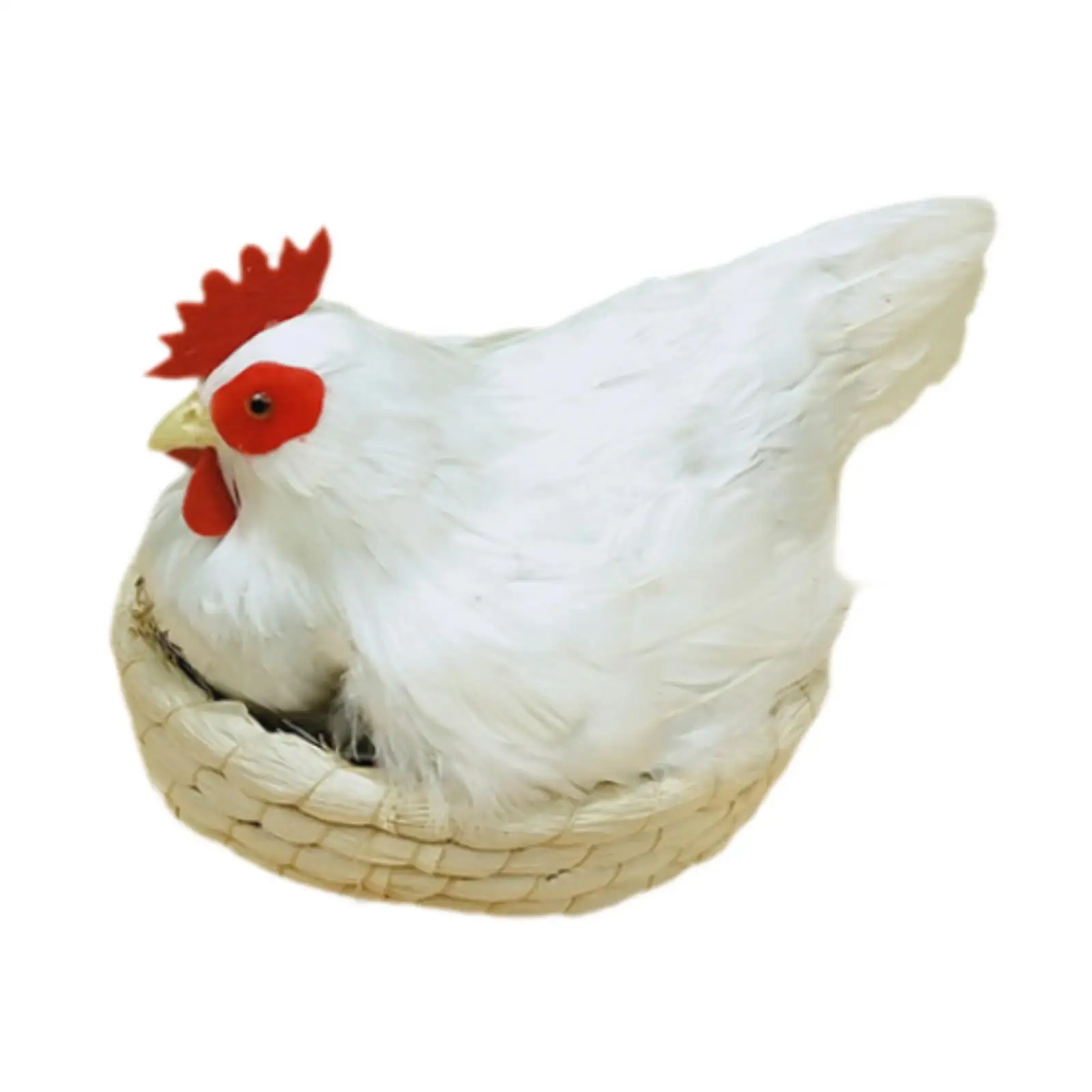 

Chicken Simulation Model Simulation Hen Figurine,Easter Decoration,Artificial,Farm Animal Artificial Feather Prop for Patio